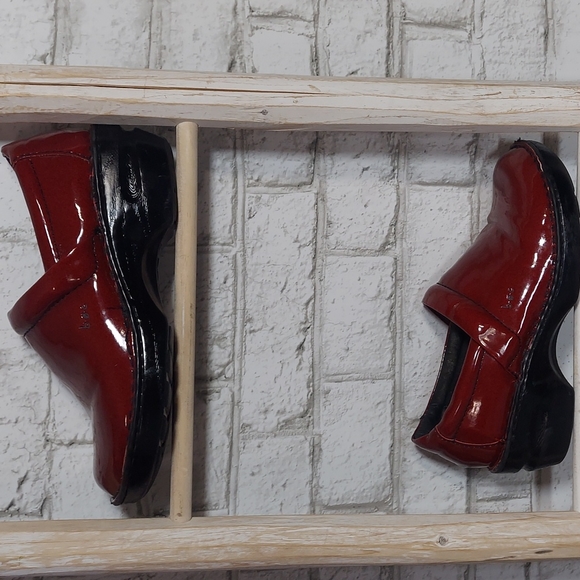 boc Shoes - BOC Born Concept red patent leather clogs